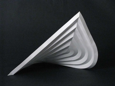 Folded paper model